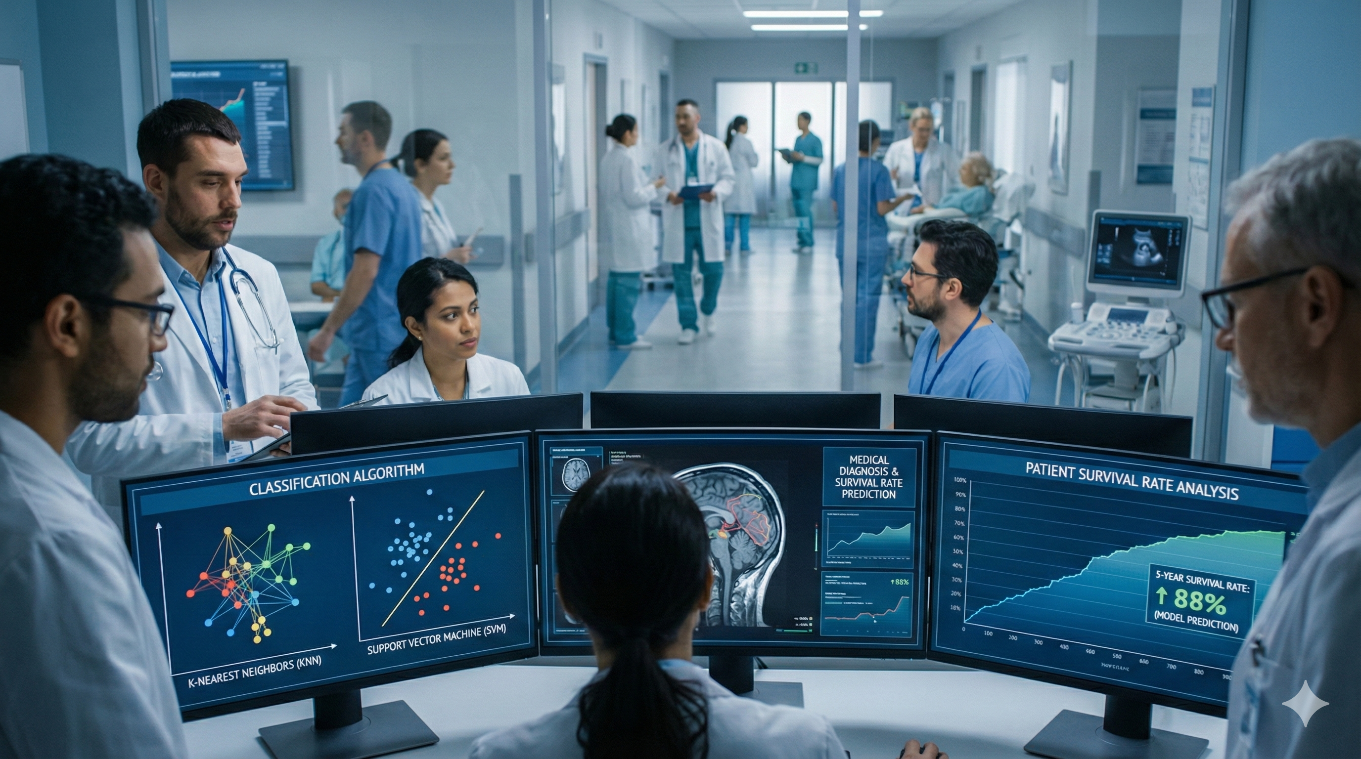Clinical dashboard with KNN and SVM classifiers